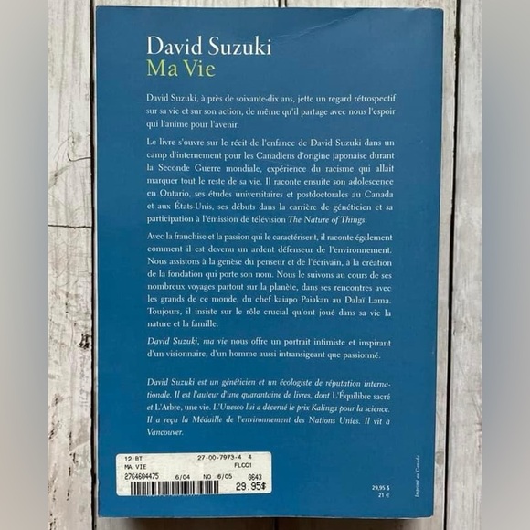 3📚/$25 📍 Ma vie
Livre de David Suzuki - Picture 2 of 7